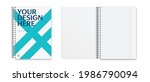 realistic notebook mockup ... | Shutterstock .eps vector #1986790094