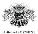 gothic sign with skull and... | Shutterstock .eps vector #1179904771