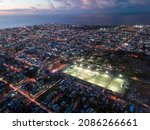 Georgetown from above - Durban Park  and city lights - Georgetown, Guyana