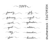 Handwritten Months January ...