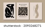 abstract matisse body line art. ... | Shutterstock .eps vector #2093268271