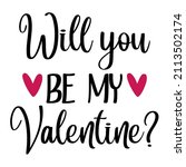 will you be my valentine   | Shutterstock .eps vector #2113502174