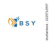BSY credit repair accounting logo design on white background. BSY creative initials Growth graph letter logo concept. BSY business finance logo design.
