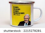 Small photo of Warren Buffett smiling form with words beside him Rule Number 1: Never Lose Money. Rule Number 2: Never Forget Rule Number 1. Warren Buffet English Quote. Bangkok-Thailand, Sep, 17, 2022.