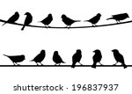 Illustration Of Birds On Wire