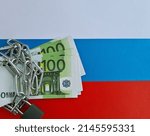Sanctions of Europe and the European Union ban euro on territory of Russia. Financial crisis ban euro concept