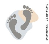 trace of human foot. footprint... | Shutterstock .eps vector #2158459247