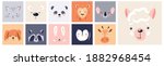 cute animal baby face posters... | Shutterstock .eps vector #1882968454
