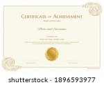 luxury certificate template... | Shutterstock .eps vector #1896593977