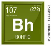 bohrio symbol   bohrium in... | Shutterstock .eps vector #518215924