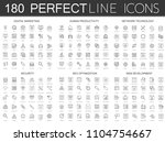 180 modern thin line icons set... | Shutterstock . vector #1104754667