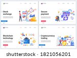 blockchain cryptocurrency stock ... | Shutterstock .eps vector #1821056201