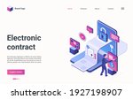 electronic contract digital... | Shutterstock .eps vector #1927198907