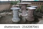 Small photo of Pillars or pot stands, usually used for bonsai plants. Generally Pillars sit pots 30cm to 60 cm high. made of cement which is empty inside so it is light and easy to move.