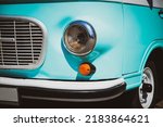 Vintage Car In Blue Color  The...