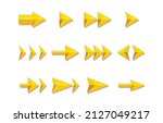 arrow vector yellow 3d button... | Shutterstock .eps vector #2127049217