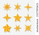 different types 3d golden star... | Shutterstock .eps vector #2127392621