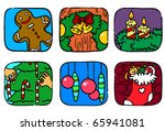 colourful doodle christmas... | Shutterstock .eps vector #65941081