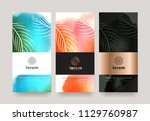 vector set packaging templates... | Shutterstock .eps vector #1129760987