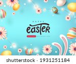 easter greeting card background ... | Shutterstock .eps vector #1931251184