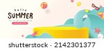 colorful summer sale banner... | Shutterstock .eps vector #2142301377