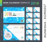 desk calendar 2016 vector... | Shutterstock .eps vector #312501017