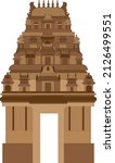 hindu temple vector dravidian architecture illustration stone temple 