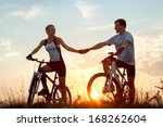 Silhouette Of Young Couple On...