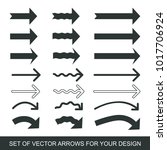 different black arrows icons ... | Shutterstock .eps vector #1017706924
