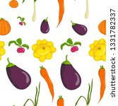 vector seamless vegetable... | Shutterstock .eps vector #1331782337