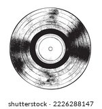 vinyl record disc hand drawn...