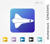 colored icon of plane or... | Shutterstock .eps vector #529655491