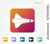 colored icon of plane or... | Shutterstock .eps vector #529655581