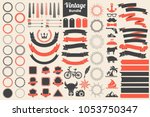 ribbon vintage vector logo for... | Shutterstock .eps vector #1053750347