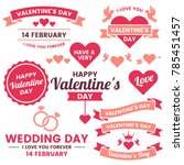 valentine template banner... | Shutterstock .eps vector #785451457