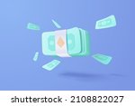 3d vector money banknote on... | Shutterstock .eps vector #2108822027