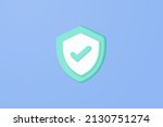 3d shield protection icon with... | Shutterstock .eps vector #2130751274