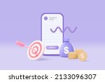 3d trading on smartphone... | Shutterstock .eps vector #2133096307