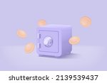3d safe box minimal design for... | Shutterstock .eps vector #2139539437