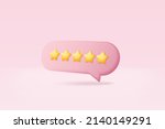 3d bubble rating five stars for ... | Shutterstock .eps vector #2140149291