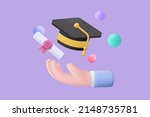 3d graduation of university ... | Shutterstock .eps vector #2148735781