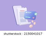 3d pay money with mobile phone... | Shutterstock .eps vector #2150041017