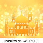 night landscape wallpaper with... | Shutterstock . vector #608471417