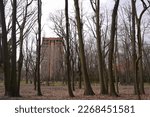 Small photo of view of a glimpse of a public park on the outskirts of Millan