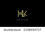 hk  kh alphabet letters logo... | Shutterstock .eps vector #2158454727