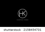 hk  kh alphabet letters logo... | Shutterstock .eps vector #2158454731