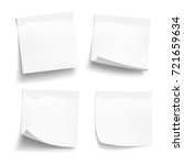set of white sheets of note... | Shutterstock . vector #721659634