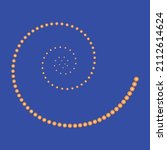 orange gradient dotted spiral... | Shutterstock .eps vector #2112614624