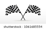 starting and finishing flags.... | Shutterstock .eps vector #1061685554