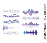 sound waves set  audio digital... | Shutterstock .eps vector #1171382044
